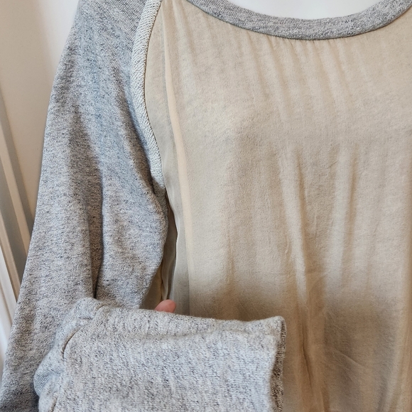 Sundance Colorblock Silk Woven Inset Longsleeve Top Size M Excellent Condition - Picture 7 of 8